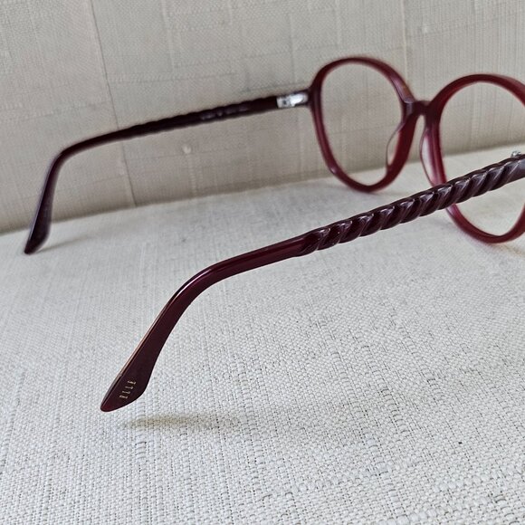 Elle Women Eyeglasses EL14917 RD Burgundy Semi Oval Frames 58-16-140 - Picture 11 of 16